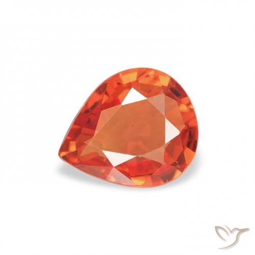0.68ct 天然 中橙 蓝宝石, 梨形, VVS