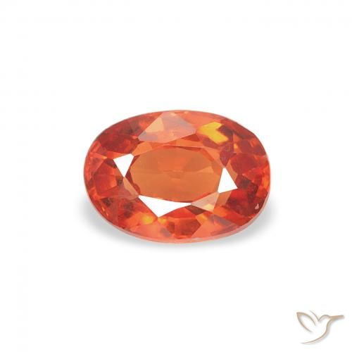 0.55ct 天然 红橙色 蓝宝石, 椭圆形, VVS-VS