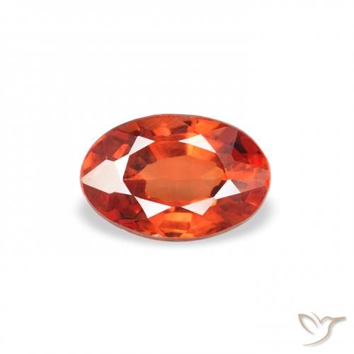 0.62ct 天然 红橙色 蓝宝石, 椭圆形, VS