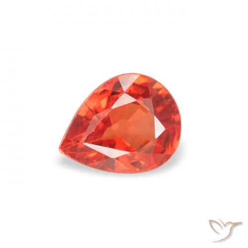 0.46ct 天然 深红色 蓝宝石, 梨形, VS