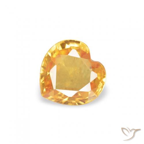 0.35ct 天然 Medium Dark-Golden 蓝宝石, 心形, VVS