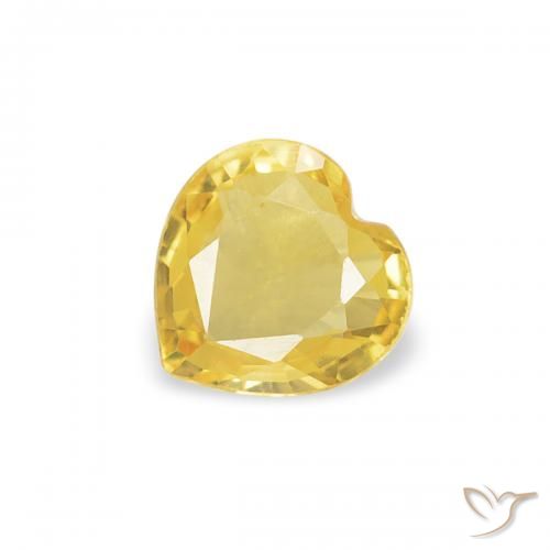 0.30ct 天然 托斯卡纳黄 蓝宝石, 心形, VVS