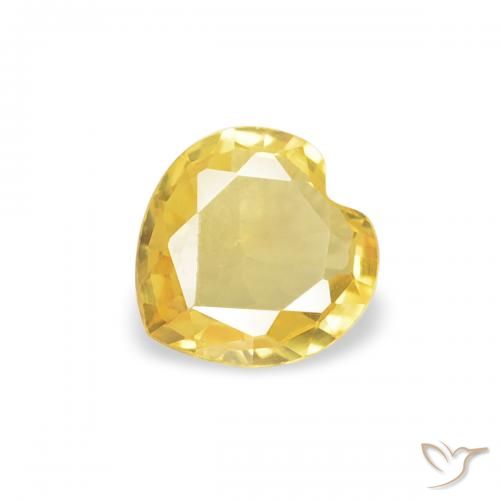 0.31ct 天然 金橙色 蓝宝石, 心形, VVS