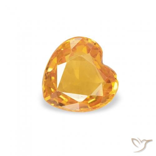 0.46ct 天然 中橙 蓝宝石, 心形, VS