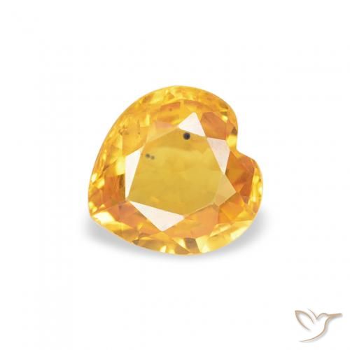 0.44ct 天然 亮金 蓝宝石, 心形, VS