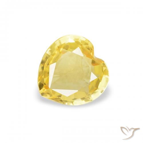 0.35ct 天然 托斯卡纳黄 蓝宝石, 心形, VS