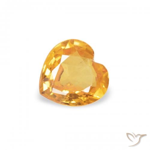 0.29ct 天然 中橙 蓝宝石, 心形, VS
