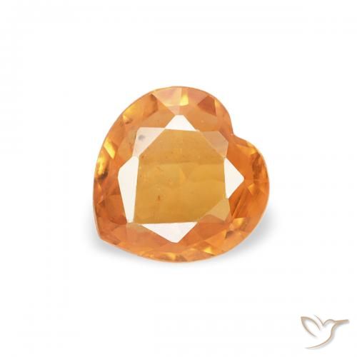 0.33ct 天然 中橙 蓝宝石, 心形, VS