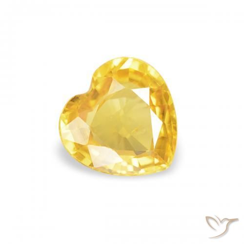 0.34ct 天然 托斯卡纳黄 蓝宝石, 心形, VS