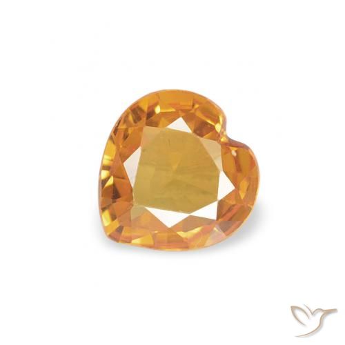0.32ct 天然 黄金色 蓝宝石, 心形, VVS-VS