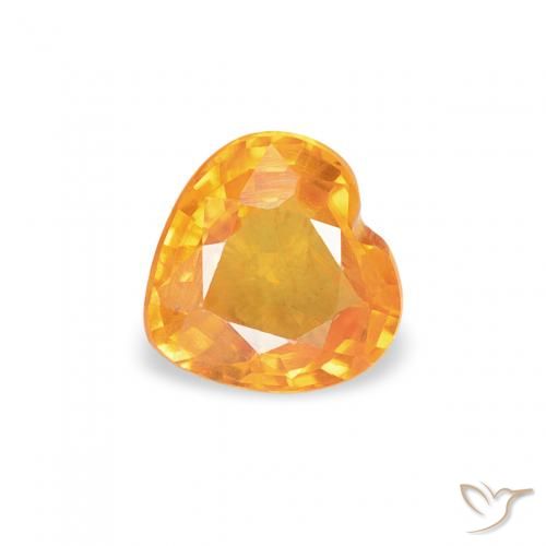 0.42ct 天然 中橙 蓝宝石, 心形, VS