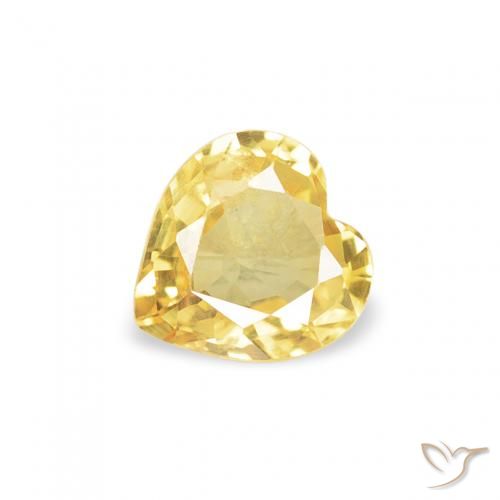 0.37ct 天然 金橙色 蓝宝石, 心形, VS