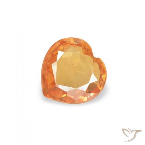 0.34ct 天然 中橙 蓝宝石, 心形, VS