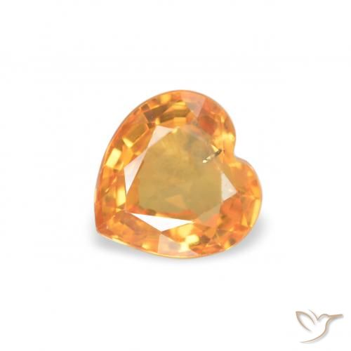 0.47ct 天然 中橙 蓝宝石, 心形, VS