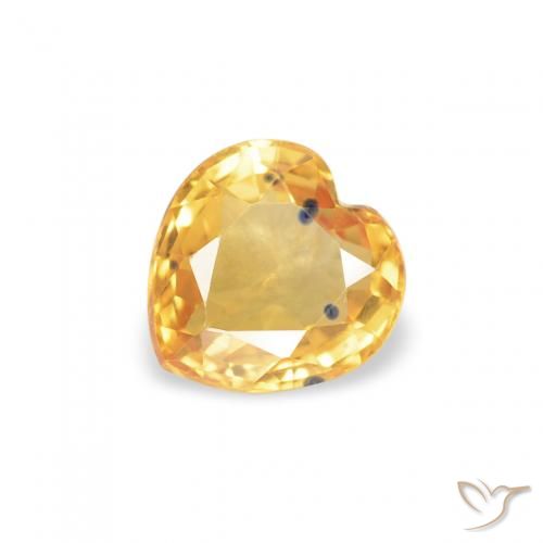 0.47ct 天然 Medium Dark-Golden 蓝宝石, 心形, VS