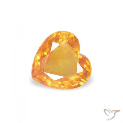 0.41ct 天然 中橙 蓝宝石, 心形, VS