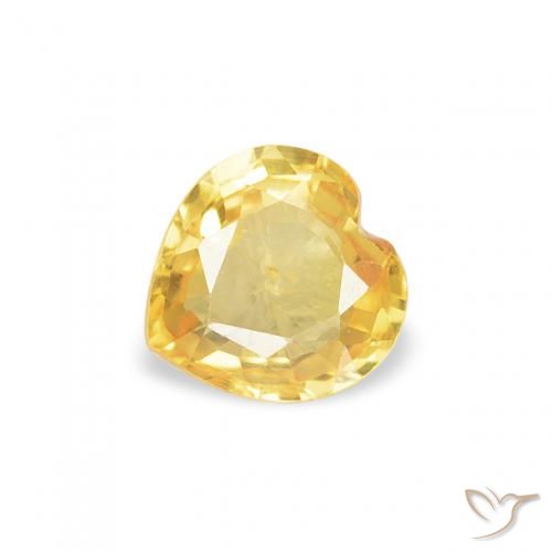 0.40ct 天然 金色 蓝宝石, 心形, VS