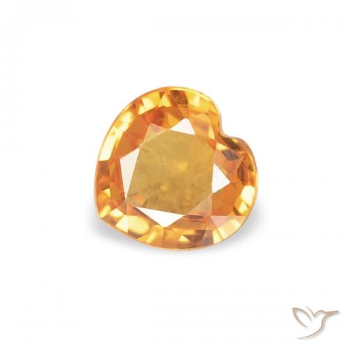 0.33ct 天然 杏橙 蓝宝石, 心形, VS, Photo A