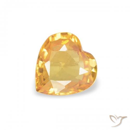 0.35ct 天然 中橙 蓝宝石, 心形, VS