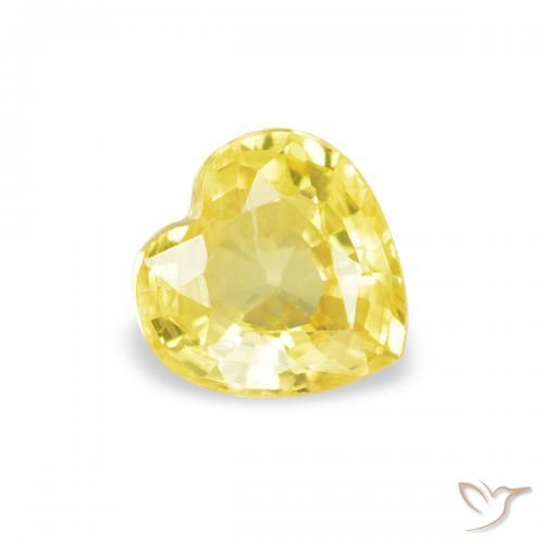 0.43ct 天然 托斯卡纳黄 蓝宝石, 心形, VS