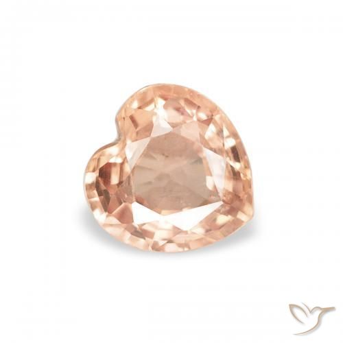 0.38ct 天然 苹果酒橙 蓝宝石, 心形, VS