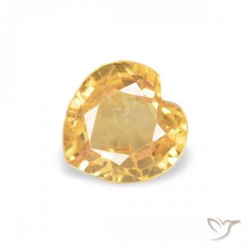 0.41ct 天然 亮金 蓝宝石, 心形, VS