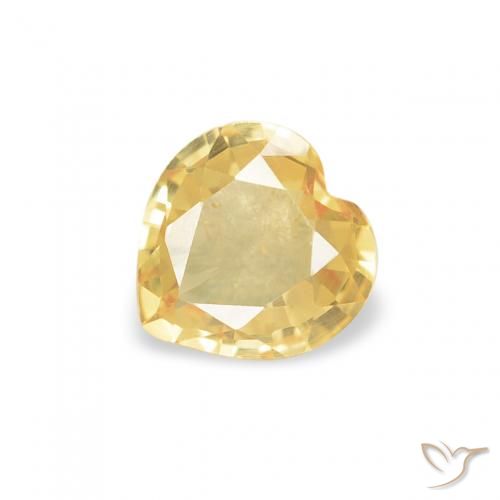 0.37ct 天然 黄金色 蓝宝石, 心形, VVS-VS