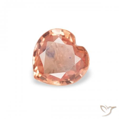 0.33ct 天然 红橙色 蓝宝石, 心形, VVS-VS