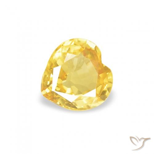 0.38ct 天然 托斯卡纳黄 蓝宝石, 心形, VVS-VS
