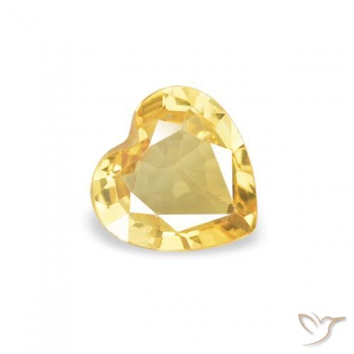 0.35ct 天然 金橙色 蓝宝石, 心形, VVS-VS