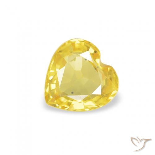 0.39ct 天然 托斯卡纳黄 蓝宝石, 心形, VS