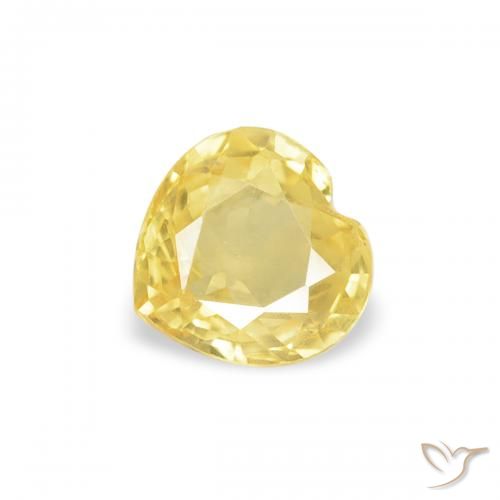0.38ct 天然 托斯卡纳黄 蓝宝石, 心形, VS