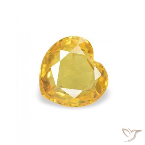 0.44ct 天然 金橙色 蓝宝石, 心形, VS