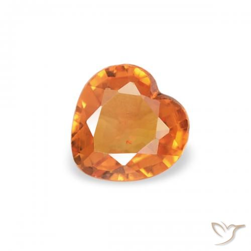0.29ct 天然 红橙色 蓝宝石, 心形, VS