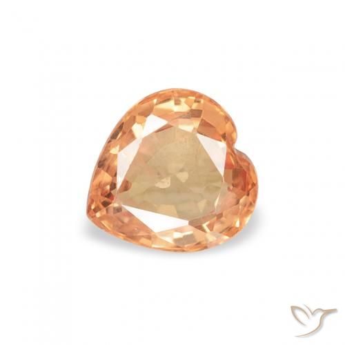 0.47ct 天然 中橙 蓝宝石, 心形, VS