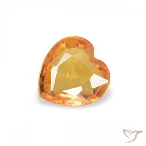 0.36ct 天然 中橙 蓝宝石, 心形, VS