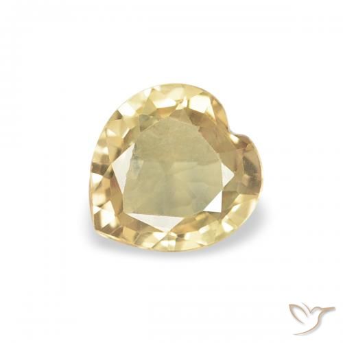 0.37ct 天然 金色 蓝宝石, 心形, VVS-VS