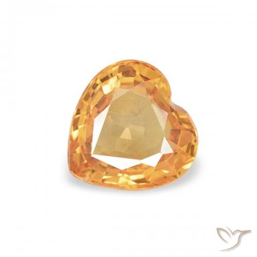0.45ct 天然 中橙 蓝宝石, 心形, VVS-VS