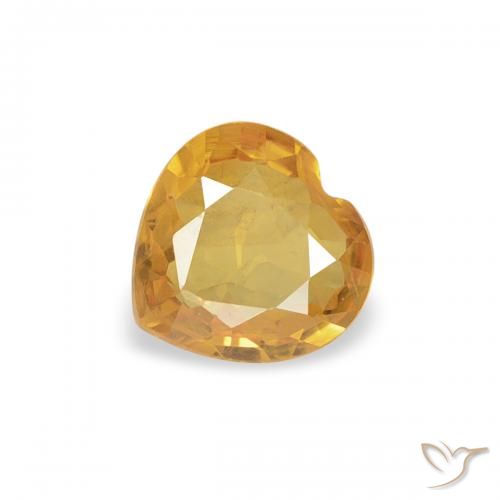 0.34ct 天然 Medium Light-Golden 蓝宝石, 心形, VVS-VS