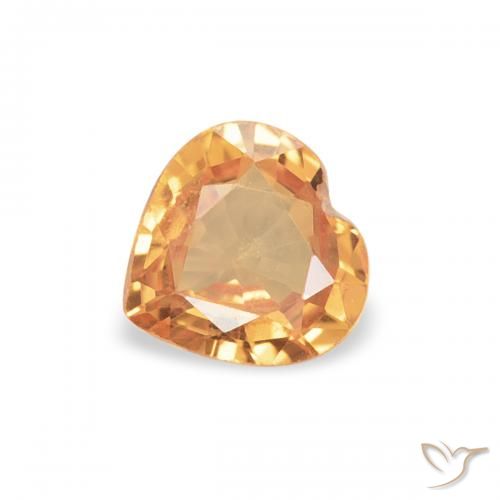 0.37ct 天然 中橙 蓝宝石, 心形, VVS-VS