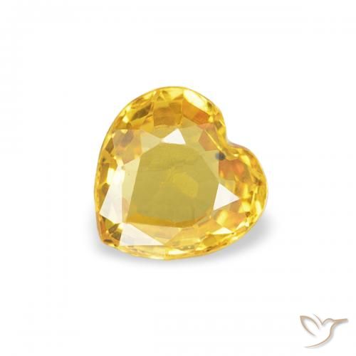 0.36ct 天然 金橙色 蓝宝石, 心形, VVS-VS