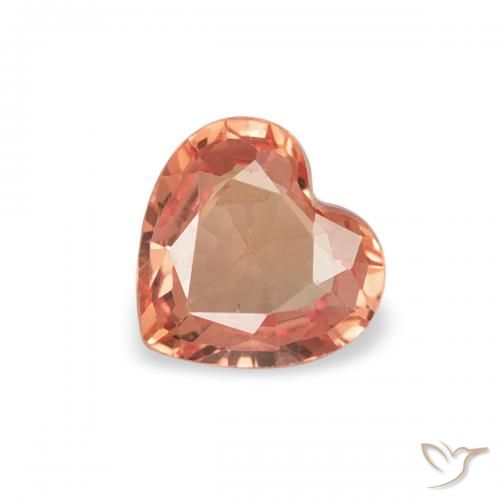 0.36ct 天然 中橙 蓝宝石, 心形, VVS-VS