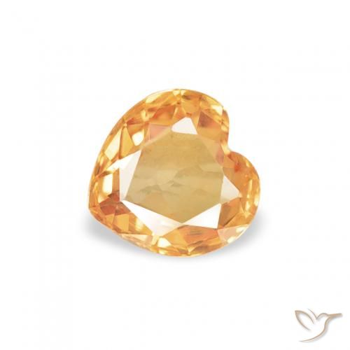 0.42ct 天然 中橙 蓝宝石, 心形, VVS-VS