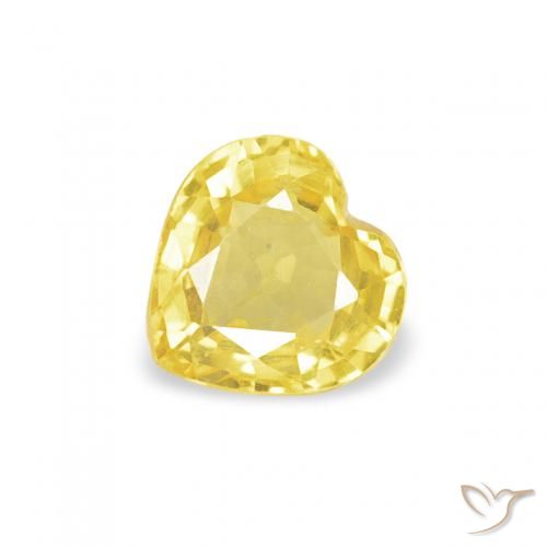 0.42ct 天然 中黄色 蓝宝石, 心形, VVS-VS