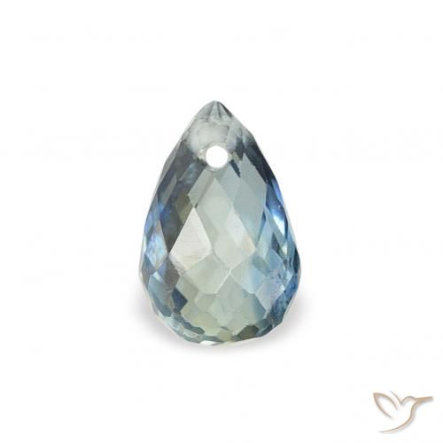 0.46ct 天然 青色 蓝宝石, 泪滴形, VS