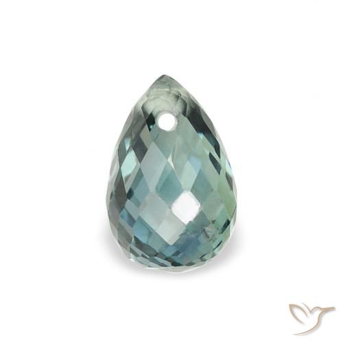 0.64ct 天然 青色 蓝宝石, 泪滴形, VS