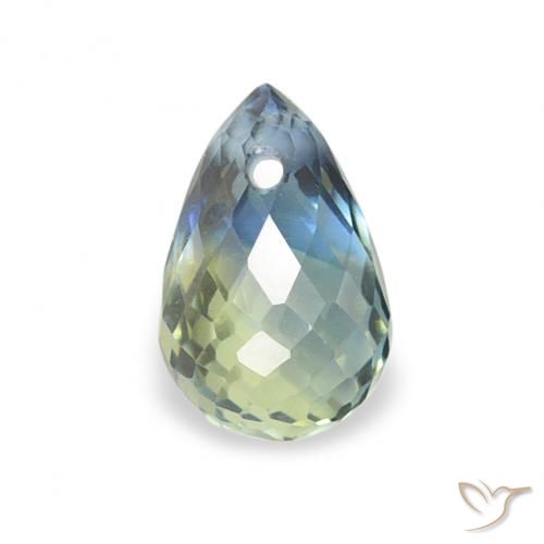 0.57ct 天然 青色 蓝宝石, 泪滴形, VS