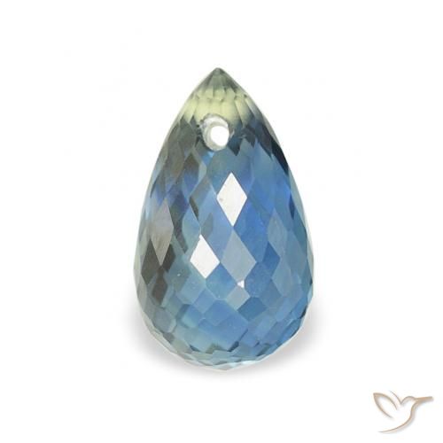 0.83ct 天然 青色 蓝宝石, 泪滴形, VS