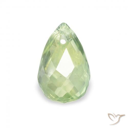 0.77ct 天然 非常浅的绿色 蓝宝石, 泪滴形, VS