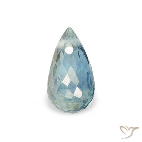 0.42ct 天然 青色 蓝宝石, 泪滴形, VS